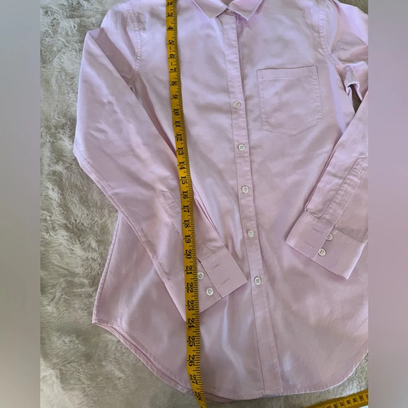 Theory Nikala Oxford Button Down Shirt in pink size Medium - Picture 10 of 12